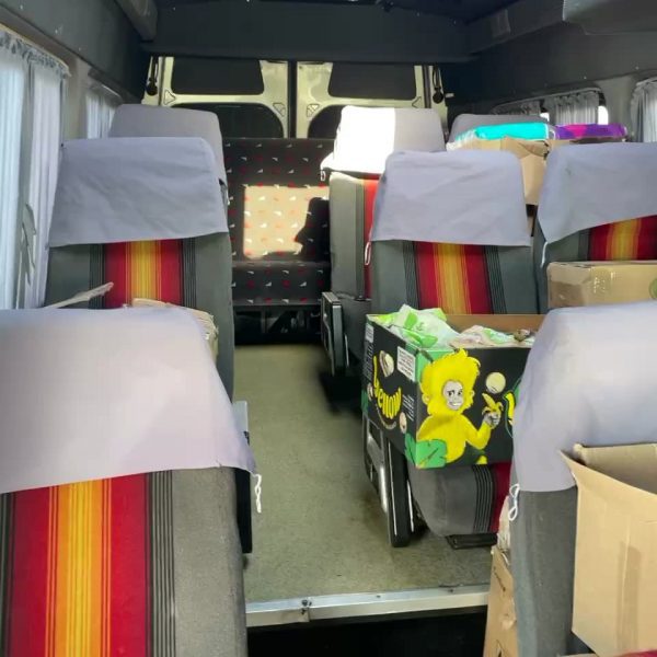 275391530_1350245185477042_161793912096185971_n The interior of the new van, which has a larger seating capacity
